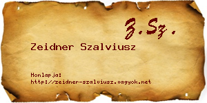Zeidner Szalviusz névjegykártya
